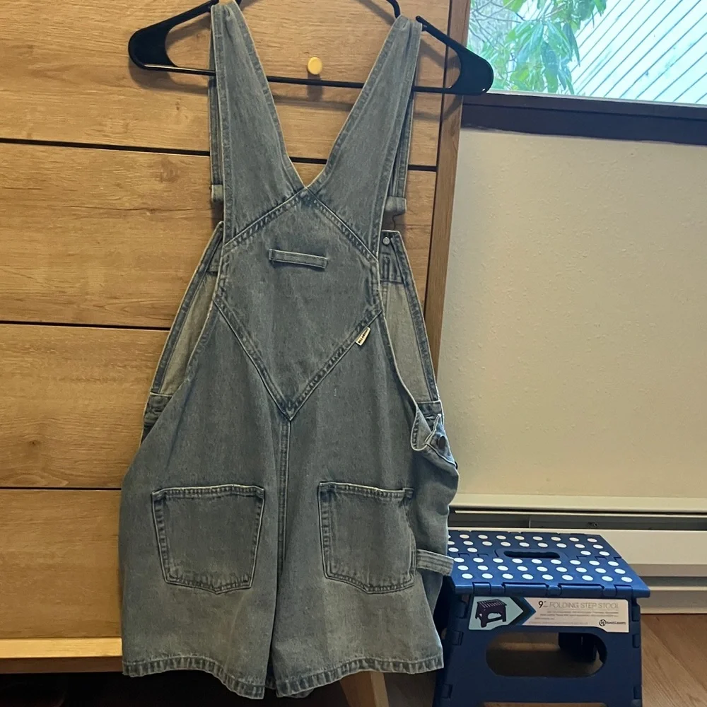 Billabong Blue Jean Shorts Overalls - Picture 6 of 11